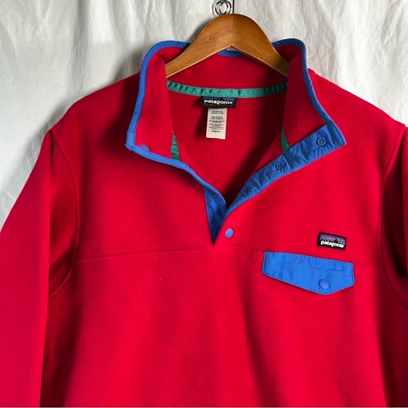 Patagonia Synchilla Snap T Pullover Fleece Sweater Pink Womens Size Large Y2K 08 - Picture 3 of 16